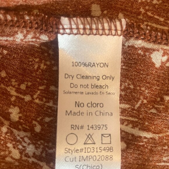 Millibon Long-Sleeve, V-Neck Babydoll Mini‎ Dress, Size Small - Picture 4 of 5